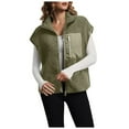 thumbnail image 1 of felwors Women's Oversized Sherpa Vest Casual Warm Fleece Fuzzy Jackets Sleeveless Zip Up Cozy Vests Outerwear with Pockets Green, L, 1 of 5