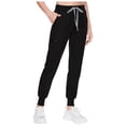 thumbnail image 1 of felwors Women's Scrub Cargo Jogger Pants Medical Workwear Bottoms with 5 Pockets, Lightweight Ultra Soft 2-Way Stretch Fabric (Black, XS), 1 of 7