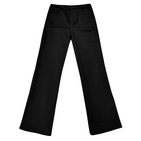 felwors Women's Stretchy Straight Leg Dress Work Pants Business Office Casual Slacks with Pockets Black, L