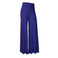thumbnail image 1 of felwors Women's Stretchy Wide Leg Palazzo Lounge Pants Casual Comfy High Waist Palazzo Pants Blue, XL, 1 of 3