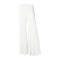 thumbnail image 1 of felwors Women's Stretchy Wide Leg Palazzo Lounge Pants Casual Comfy High Waist Palazzo Pants White, XL, 1 of 3
