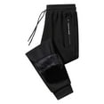 thumbnail image 1 of felwors Women's Sweatpants Winter Fleece Lined Thermal Jogger Pants Drawstring with Zipper Pockets Lightweight Athletic Pants Black, XXL, 1 of 6