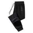 thumbnail image 1 of felwors Women's Sweatpants Winter Fleece Lined Thermal Jogger Pants Drawstring with Zipper Pockets Lightweight Athletic Pants Black, XXXL, 1 of 6