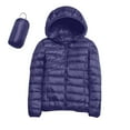 thumbnail image 1 of felwors Women's Ultralight Packable Hooded Down Jacket Puffer Down Coats Dark Blue, XXXXXXL, 1 of 6