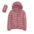 thumbnail image 1 of felwors Women's Ultralight Packable Hooded Down Jacket Puffer Down Coats Pink, XXXXL, 1 of 6