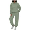 thumbnail image 1 of felwors Womens 2 Piece Outfits Lounge Hoodie Sweatsuit Sets Oversized Sweatshirt Baggy Fall Fashion Sweatpants with Pockets GN1, L, 1 of 4