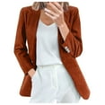 thumbnail image 1 of felwors Womens Baggy Corduroy Blazer Jacket Dressy Casual Work Suit Jacket Fall Winter Trendy Coat Outerwear Coffee, XL, 1 of 5