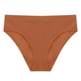 thumbnail image 1 of felwors Womens Comfort Revolution Modern Seamless Hi-cut Underwear, No-show Stretch Panties(Orange, M), 1 of 2