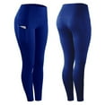 thumbnail image 1 of felwors Womens High Waisted Yoga Leggings Tummy Control Workout Running Yoga Pants with Pockets for Women (Blue, XXL), 1 of 5