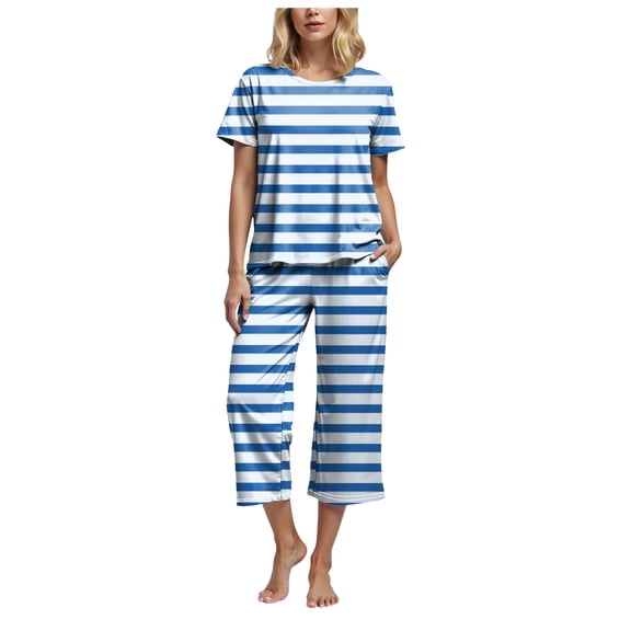 felwors Womens Pajamas Set Black Feathers Dots Soft Long Sleeve Sleepwear Button Down Nightwear Pj Lounge Sets Blue, XXL