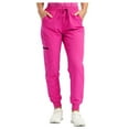 thumbnail image 1 of felwors Womens Scrub Pants - Soft Stretch Yoga Style with Pockets, Slim Drawstring Jogger Scrubs Hot Pink, XXL, 1 of 8