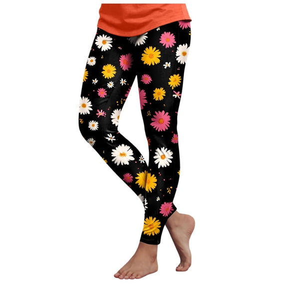 felwors Womens Yoga Pants Soft Comfortable Full Length Leggings High Waist Athletic Workout Tights Black S