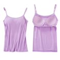 thumbnail image 1 of female Padded Bra Tank Top Women Spaghetti Cami Top Vests Female Camisole With Built In Bra, 1 of 8
