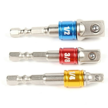 fengchenda 3Pcs Power Hand Tools Sockets Adapter Sets Hex Square Nuts Driver Drill