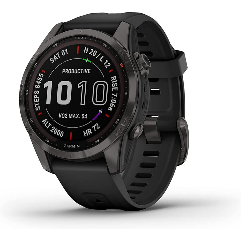 fenix 7S Sapphire Solar, Carbon Gray DLC Titanium with Black Band fenix 7S Sapphire Solar, Carbon Gray DLC Titanium with Black Band