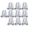 thumbnail image 1 of fenteer 10 Pcs Drawstring Backpacks Drawstring Bags Cinch Bags Polyester Gym Bag Gym Bag White, 1 of 8