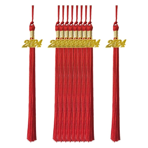fenteer 10Pcs Graduation Cap Hat Tassel Academic Charm Gift Decoration for Graduates red