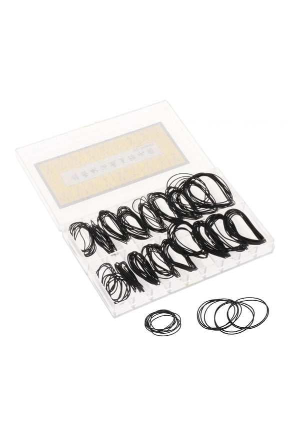 180 Pieces Watch Back Gasket Assortment Set Professional Watch Gaskets Black