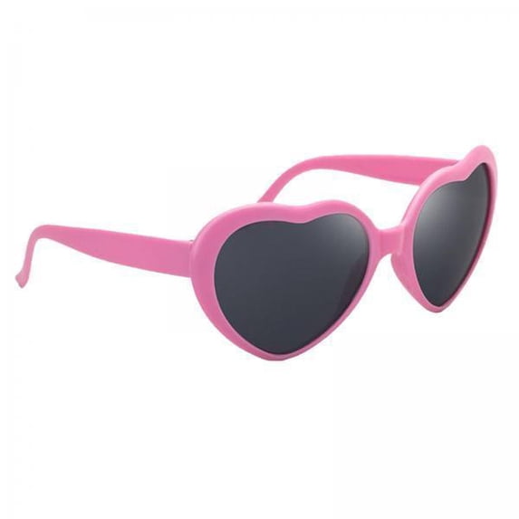 fenteer 2xSpecial Effects Heart Shaped Sunglasses Love Fashion Eyewear for Party Pink 2 Pcs