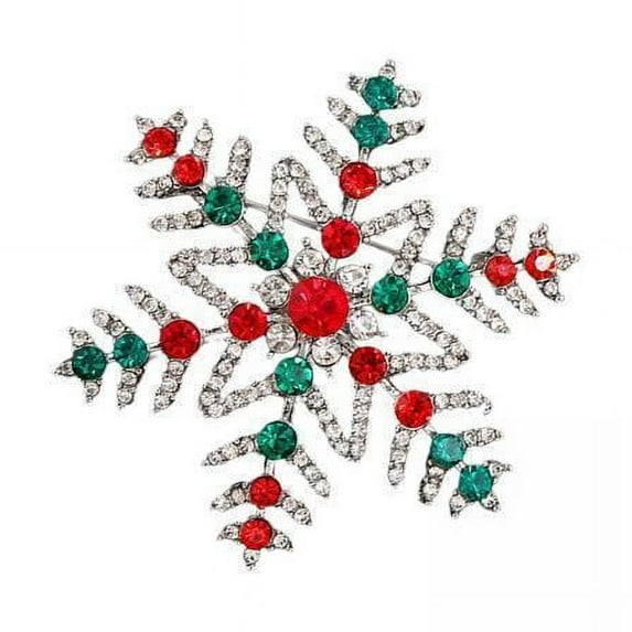 fenteer 3xElegant Christmas Brooch Pins Lapel Brooch for Clothes suits Decoration Snowflake