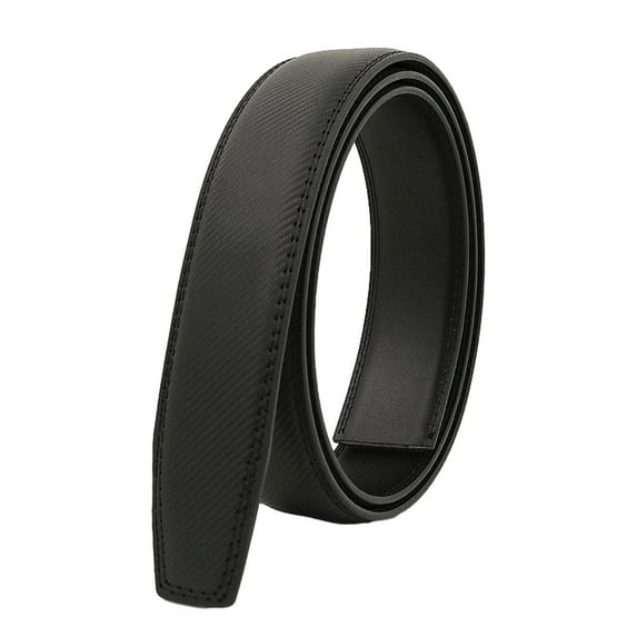 fenteer Belt Strap No Buckle 120cm Ratchet Belt Strap for Daily Wear Shopping Dating Black Bottom