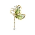 thumbnail image 1 of fenteer Butterfly Brooch Pin Alloy Rhinestone Brooch Pin for Ladies Birthday Wedding, 1 of 8