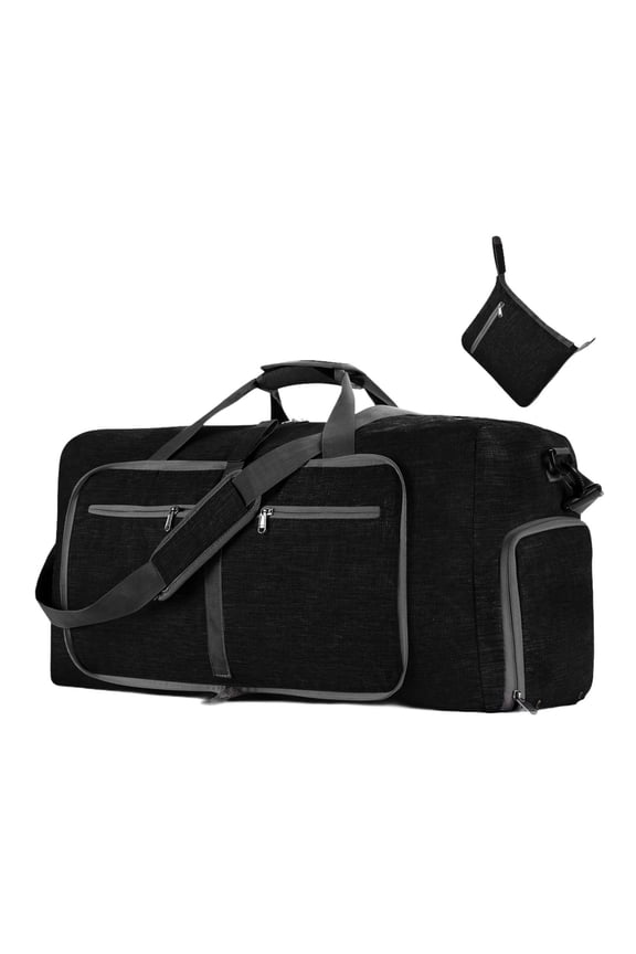 Carry on Luggage Bag 65 L Tote over Night Bag for Getaways Travelling Hiking Black