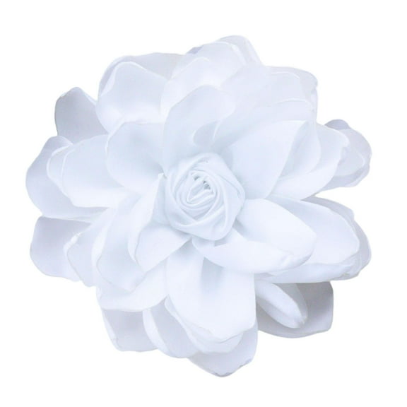 fenteer Flower Brooch Corsage Accessory Hair Clip Pins for Wedding Dance Women Dress White