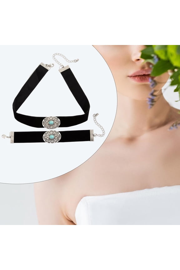 Gothic Choker Adjustable Rock Necklace Choker for Music Festival Party Women