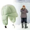 thumbnail image 1 of fenteer Hat with Earflaps Ear Protection Baseball Cap Fashionable Warm Hat with Peak Green, 1 of 8