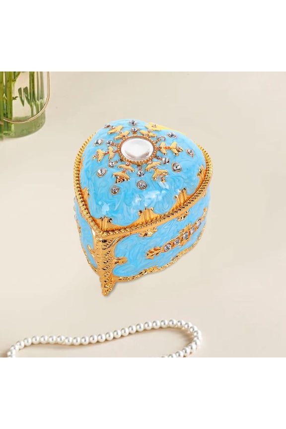 Jewel Case Compact Sturdy Treasure Keepsake Box for Necklace Wedding Pendant