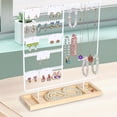 thumbnail image 1 of fenteer Jewelry Rack Rings Jewelry Display Stand for Shops Live Broadcast Photography White, 1 of 8