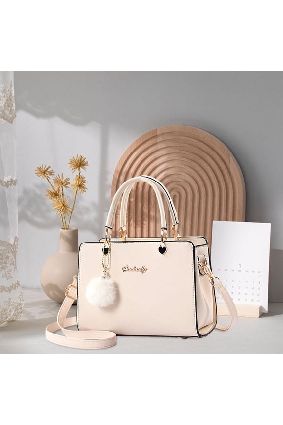 Ladies Handbag Crossbody Bag Chic Women Shoulder Bag for Spring Evening Work Beige