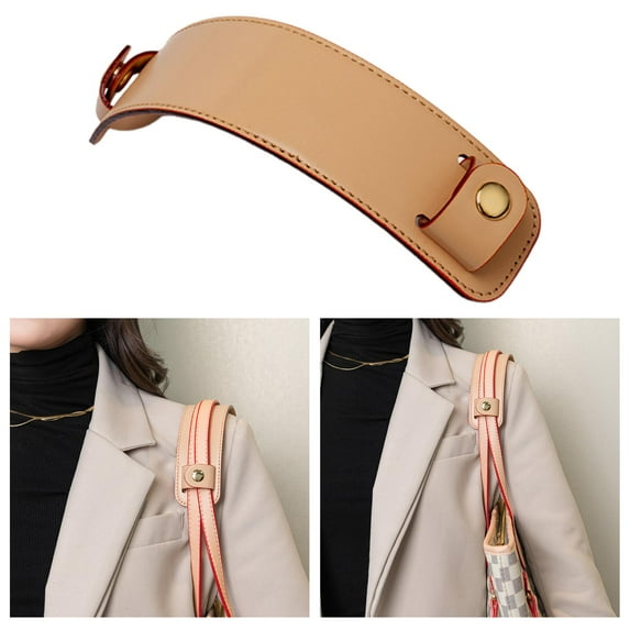 fenteer Leather Shoulder PU Leather Bag Strap Cushion for Backpacks Purses Khaki
