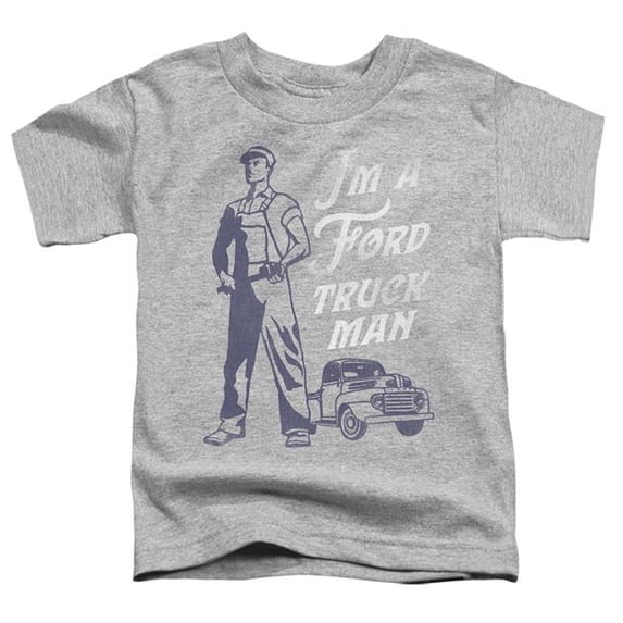 Trevco Sportswear FORD266-TT-1 Ford Truck Man Classic Toddler Short Sleeve T-Shirt, Athletic Heather - Small 2T