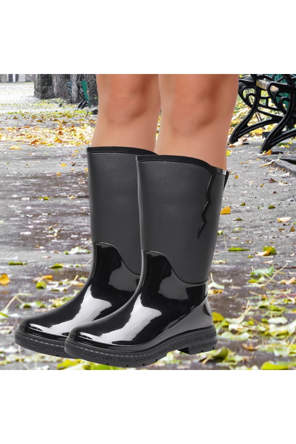 Rain Boots for Women Waterproof Fashion for Busy City Streets Outdoor Travel 38