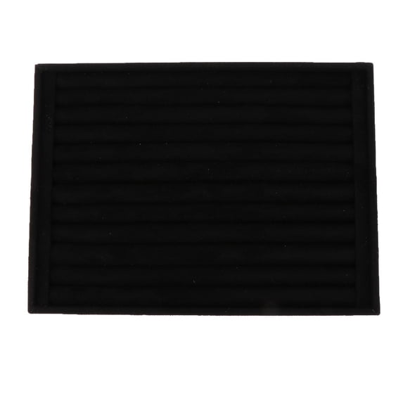 fenteer Rings Display Tray Ear Studs Organizer for Rings Studs Earrings Bedroom Home Black