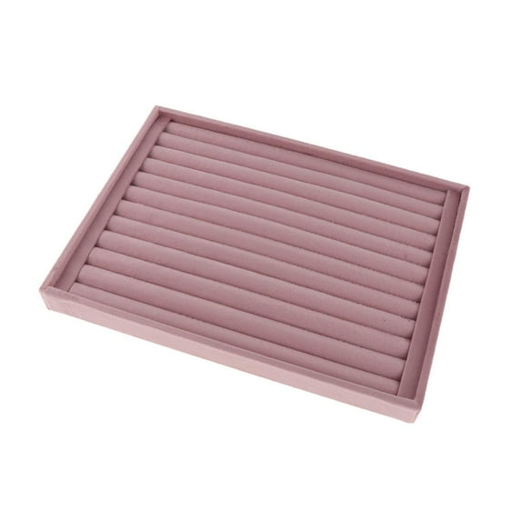 fenteer Rings Display Tray Ear Studs Organizer for Rings Studs Earrings Bedroom Home Pink