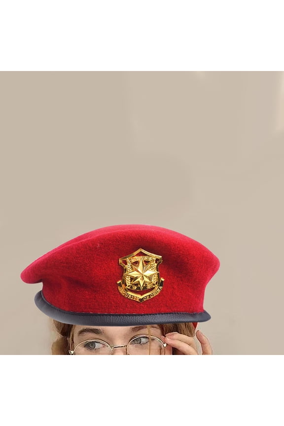 Sailor Hat Costume Hat Spring Autumn Beanie Fancy Dress for Hat Woolen Hat Red