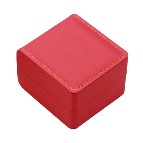 fenteer Single Watch Jewelry Box Luxury Watch Travel Case for Pendant Bracelet Rings Red