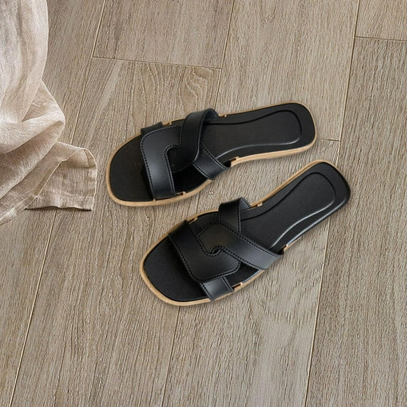 fenteer Slide Sandals Dressy Minimalist Summer for Home Travel Walking Dating Pool Party 36 to 37