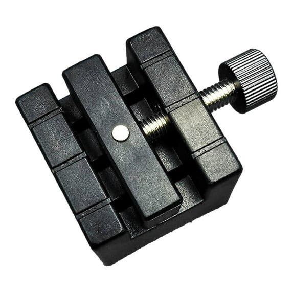 fenteer Watch Band Holder Block Lightweight Watch Vise Tool for Repair Removing Pins Black