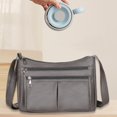 thumbnail image 1 of fenteer Women Shoulder Bag Tote Bag PU Leather Crossbody Bag Travel Purse Womens Handbag Gray, 1 of 8