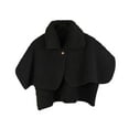 thumbnail image 1 of fenteer Women Winter Shawl Wrap Shoulder Cape Fleece Shawl for Travel Bedroom Home black, 1 of 8