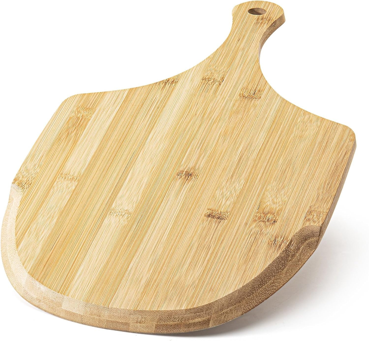 fenze Bamboo Pizza Peel, Multipurpose Pizza Paddle with Handle for Baking, Serving & Cutting, Durable Bamboo Wood Cutting Board for Pizza, Bread, Fruits, Vegetables & Cheese