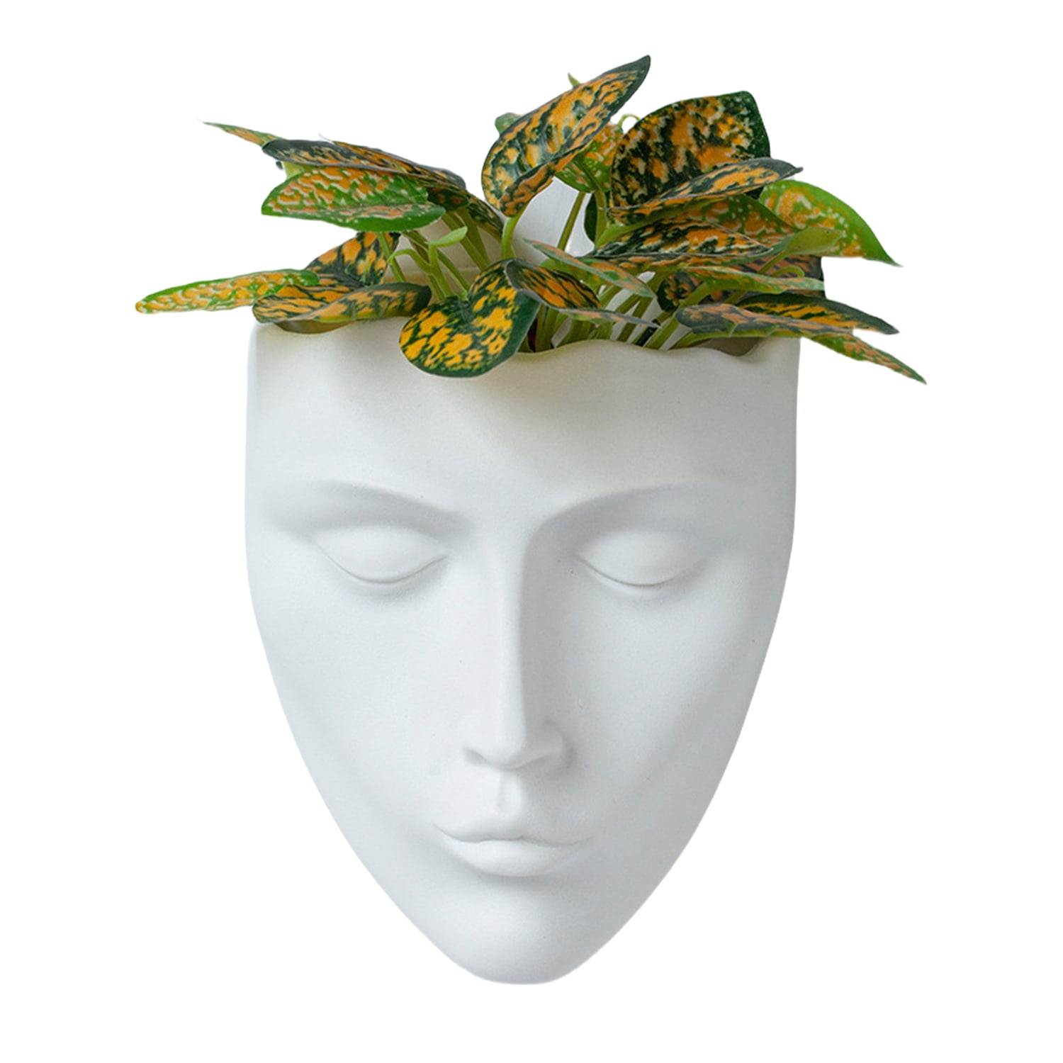 fenze Cool Face Vase, Ceramic Vase, Modern Sculpture White Planter Pot ...