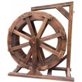 thumbnail image 1 of fenze Waterwheel Fountains for Outdoor Yard Wood Design Fountain Feng Shui Wheels Yard Decorative, Perfect for Balcony Patio Garden Fountain, 11.81" Diameter, 1 of 7