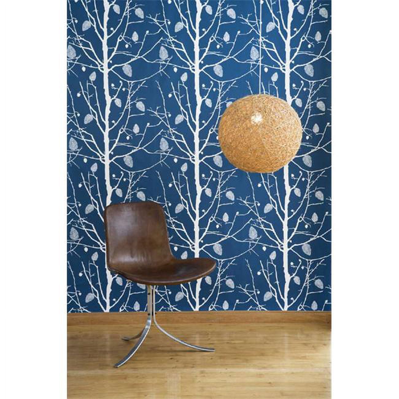 ferm Living 127 Wallpaper Family Tree- petrol-white
