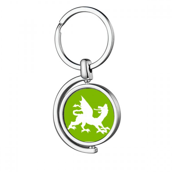 ferocious ability animals turn back rotating keychain metal keyring holder