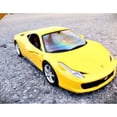 thumbnail image 1 of ferrari 458 italia 1/14 toys car radio with wireless remote , models license 100%, yellow, 1 of 4
